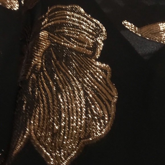 Gorgeous Black and Gold Tunic with Zip Back Size 8 - Picture 6 of 8